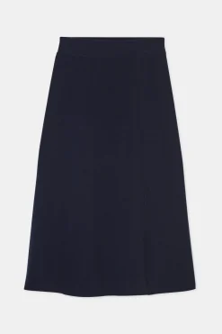 Closed A-line knitted skirt Dark night Online