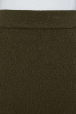 Closed A-line knitted skirt Ver green Hot