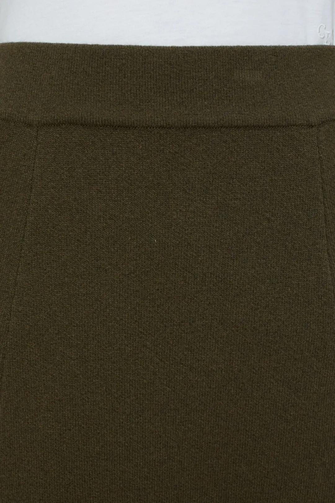 Closed A-line knitted skirt Ver green Hot