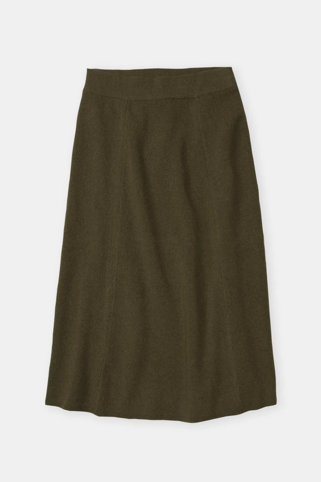 Closed A-line knitted skirt Ver green Hot