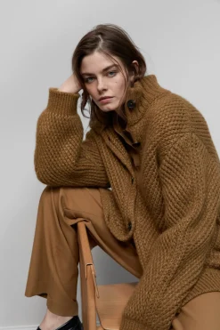 Closed Alpaca mix cardigan Tullamore brown New