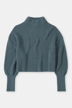 Closed Alpaca mix jumper Pini green Clearance