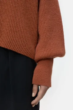 Closed Alpaca mix jumper Ferro brown Sale