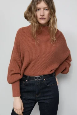 Closed Alpaca mix jumper Ferro brown Sale