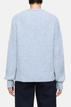 Closed Alpaca mix jumper Lazio blue Hot