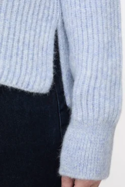 Closed Alpaca mix jumper Lazio blue Hot