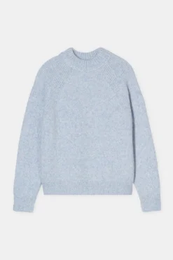 Closed Alpaca mix jumper Lazio blue Clearance