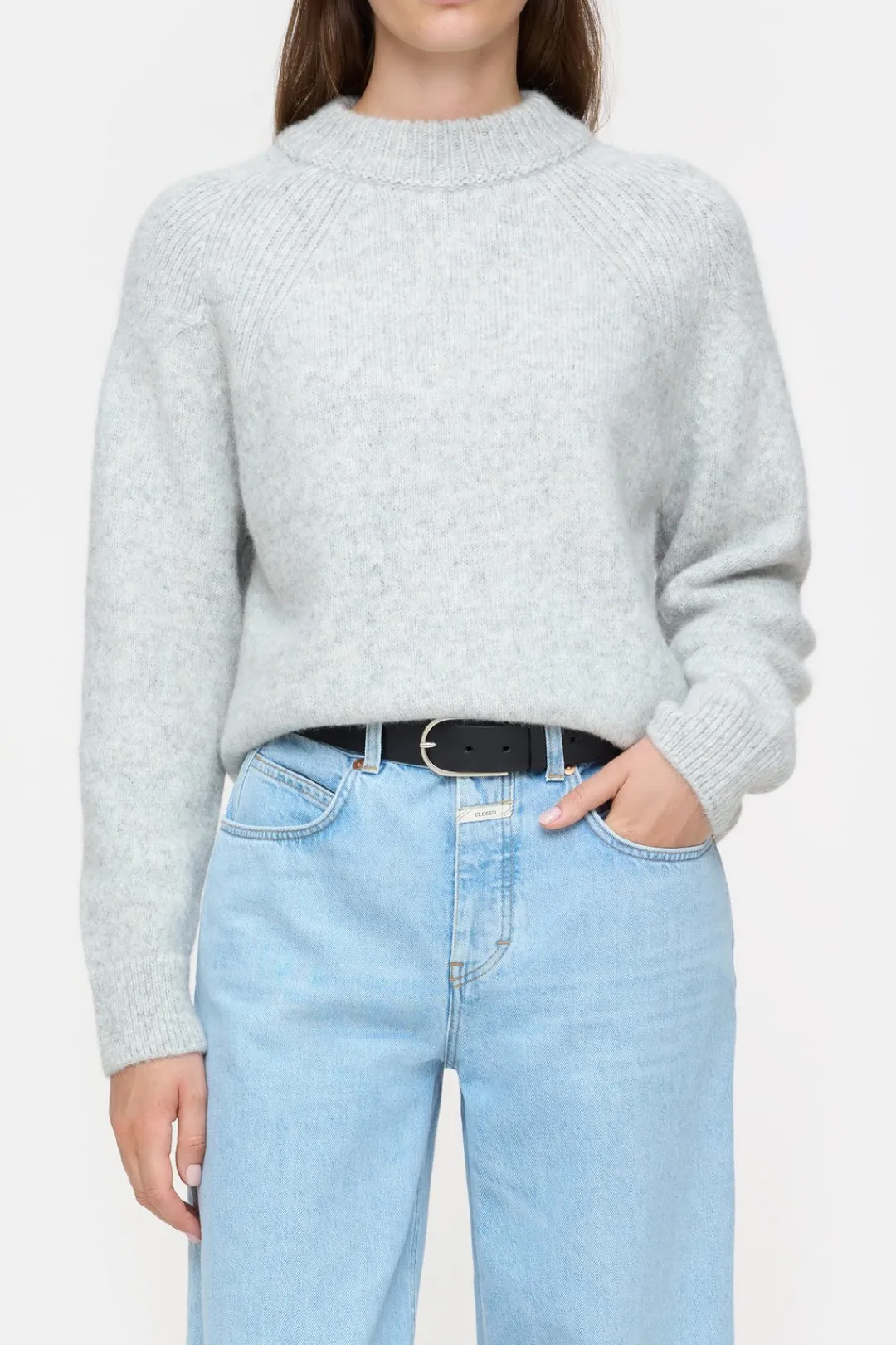 Closed Alpaca mix jumper Light grey melange