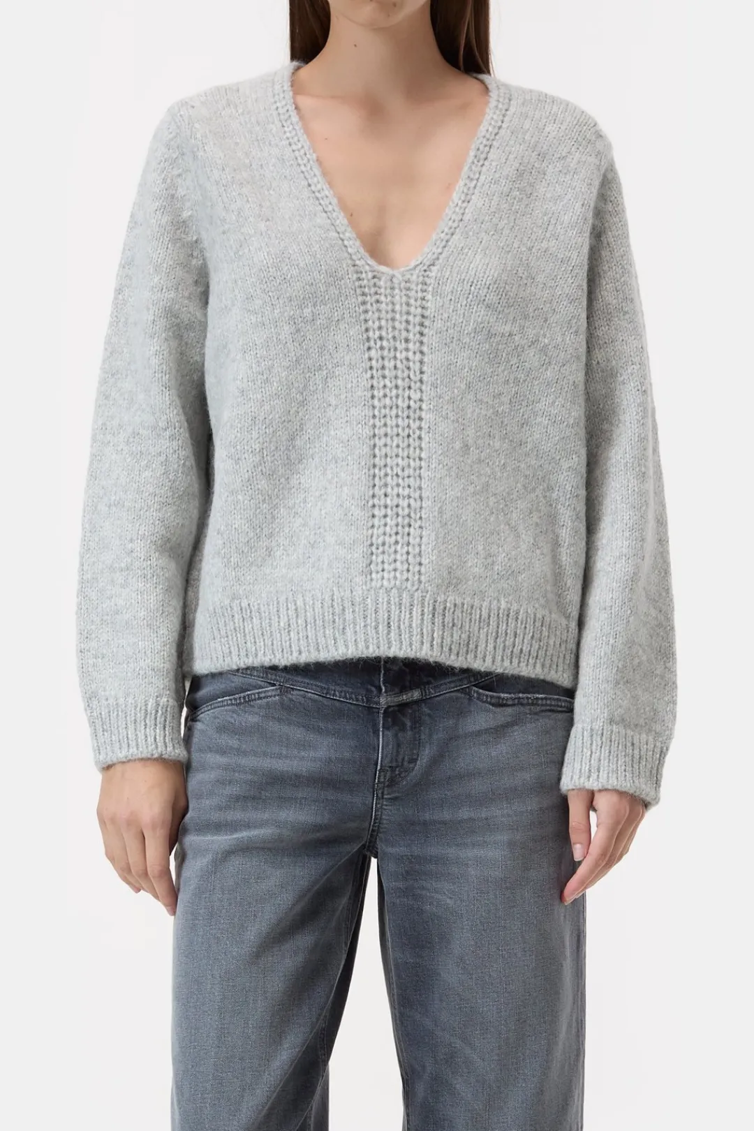 Closed Alpaca mix jumper Light grey melange Hot