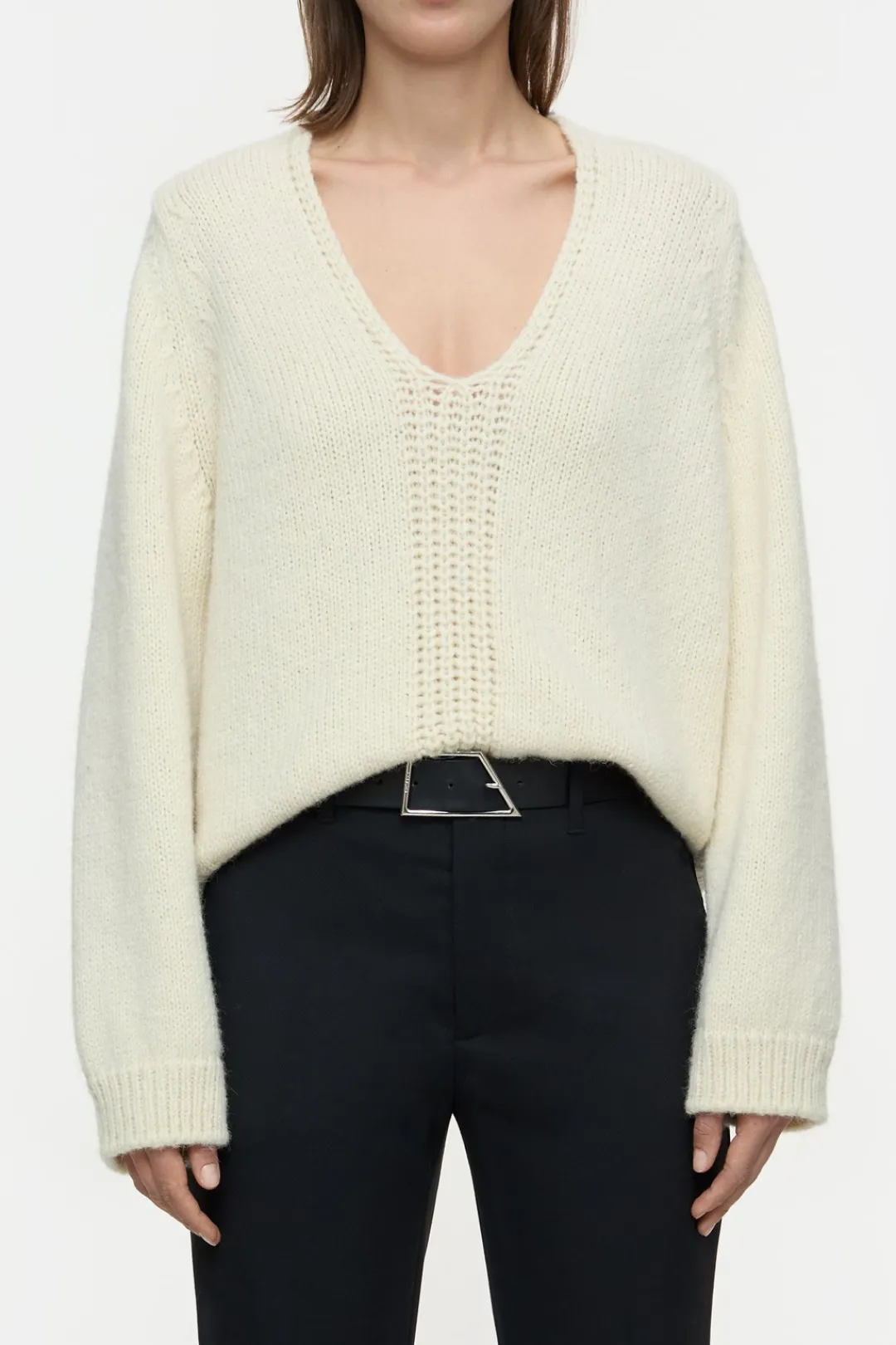 Closed Alpaca mix jumper Ivory Clearance