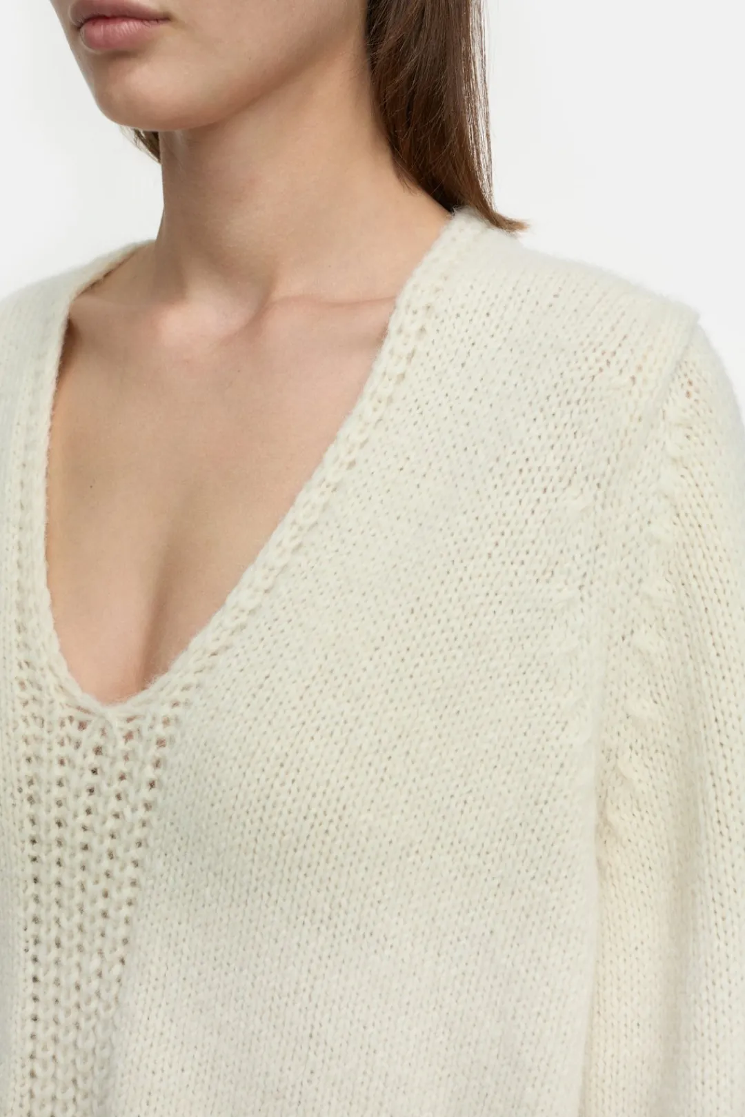 Closed Alpaca mix jumper Ivory Clearance