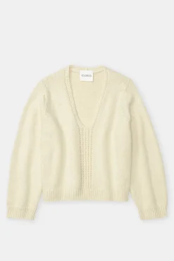 Closed Alpaca mix jumper Ivory Clearance