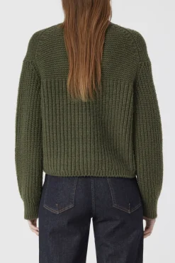 Closed Alpaca-Mix Cardigan industrial green