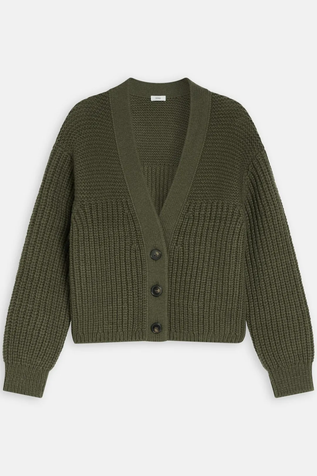 Closed Alpaca-Mix Cardigan industrial green