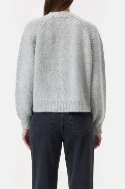 Closed Alpaca-mix cardigan Light grey melange Discount
