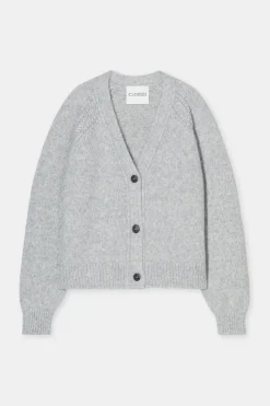 Closed Alpaca-mix cardigan Light grey melange Discount