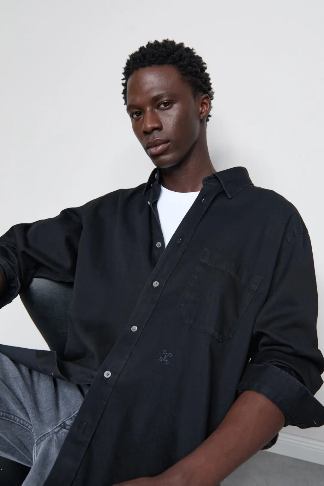 Closed Army shirt Shadow blue Discount