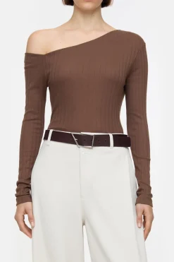 Closed Asymmetric shirt Cacao brown Discount