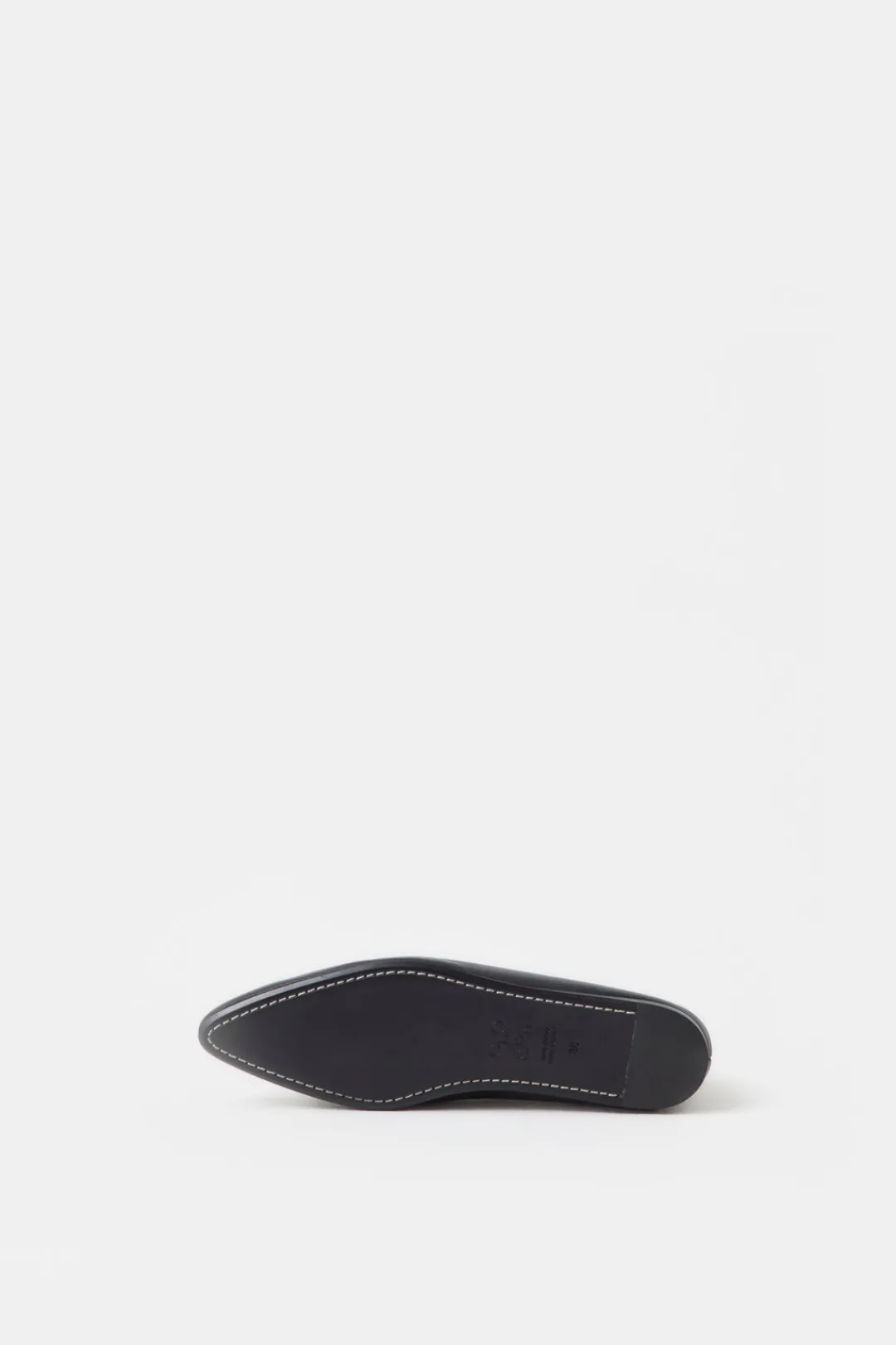 Closed Ballet Flats made of leather Black Best