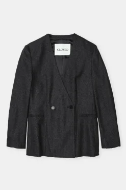 Closed Blazer in virgin wool mix Dark grey melange Best