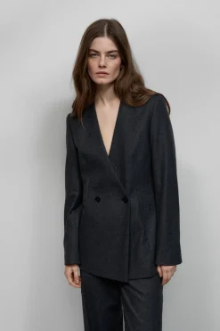 Closed Blazer in virgin wool mix Dark grey melange Best
