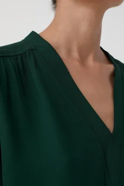 Closed Blouse fern green Outlet