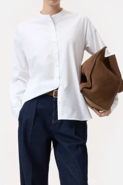 Closed Blouse with belt White Online