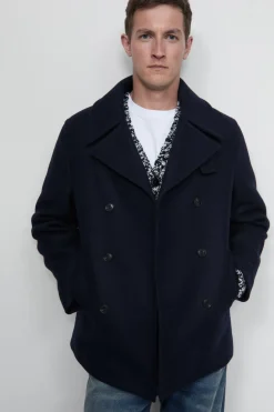 Closed Caban jacket in wool blend Dark night Clearance