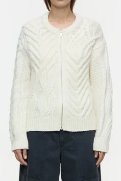 Closed Cable knit cardigan Ivory Outlet