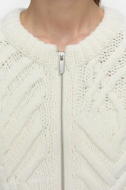 Closed Cable knit cardigan Ivory Outlet
