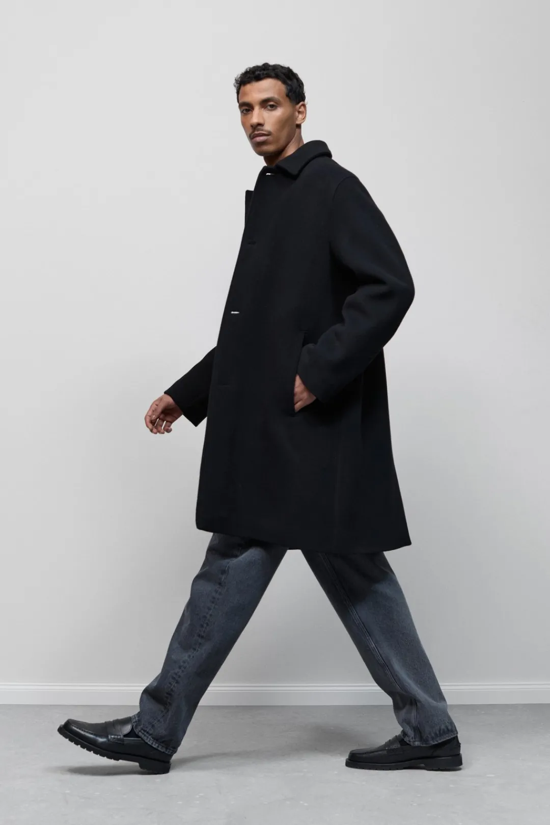 Closed Car coat in virgin wool mix Black Discount