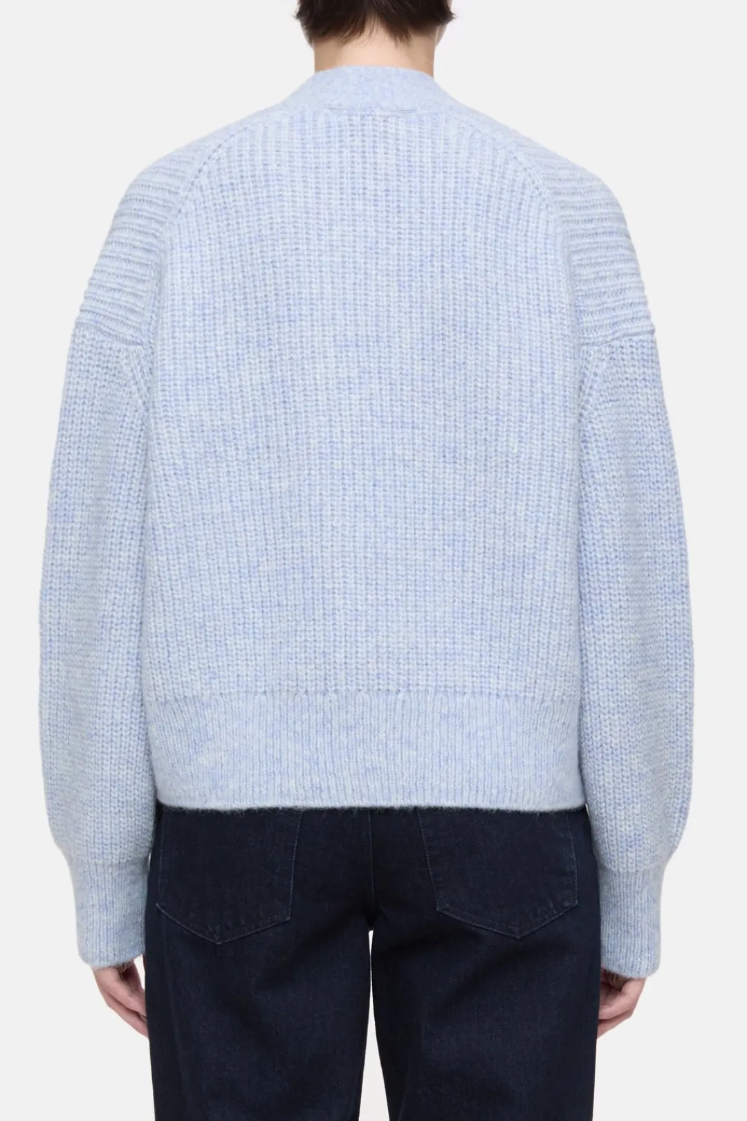Closed Cardigan made from alpaca mix Lazio blue