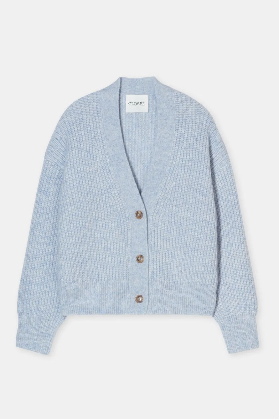 Closed Cardigan made from alpaca mix Lazio blue