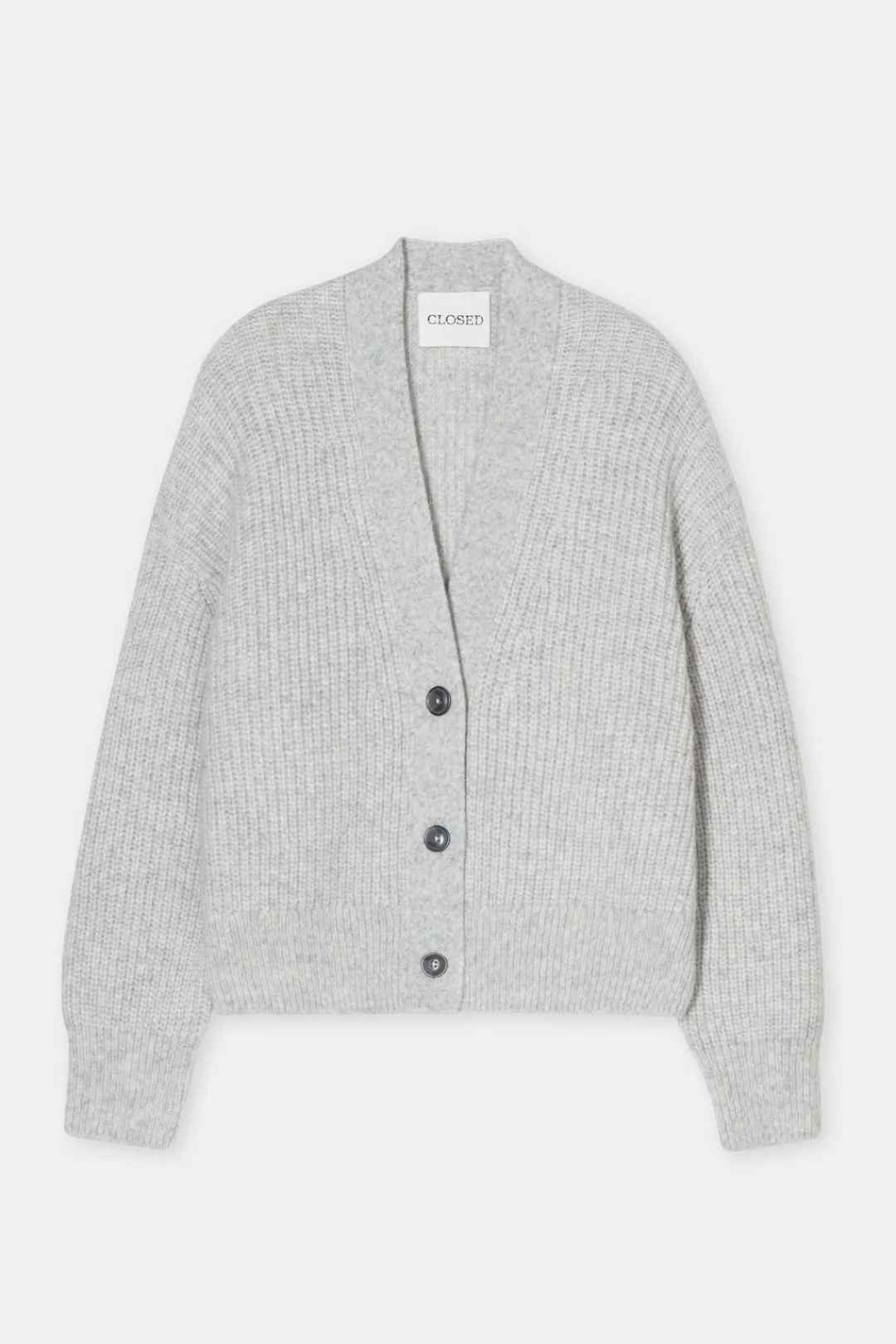 Closed Cardigan made from alpaca mix Light grey melange Outlet