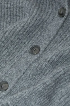 Closed Cardigan made from alpaca and wool mix Grey heather melange Online