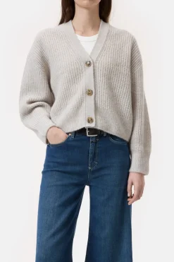 Closed Cardigan made from alpaca and wool mix Stone beige Best
