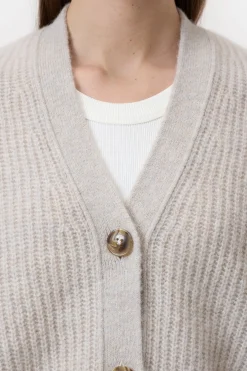 Closed Cardigan made from alpaca and wool mix Stone beige Best