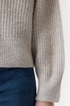 Closed Cardigan made from alpaca and wool mix Stone beige Best