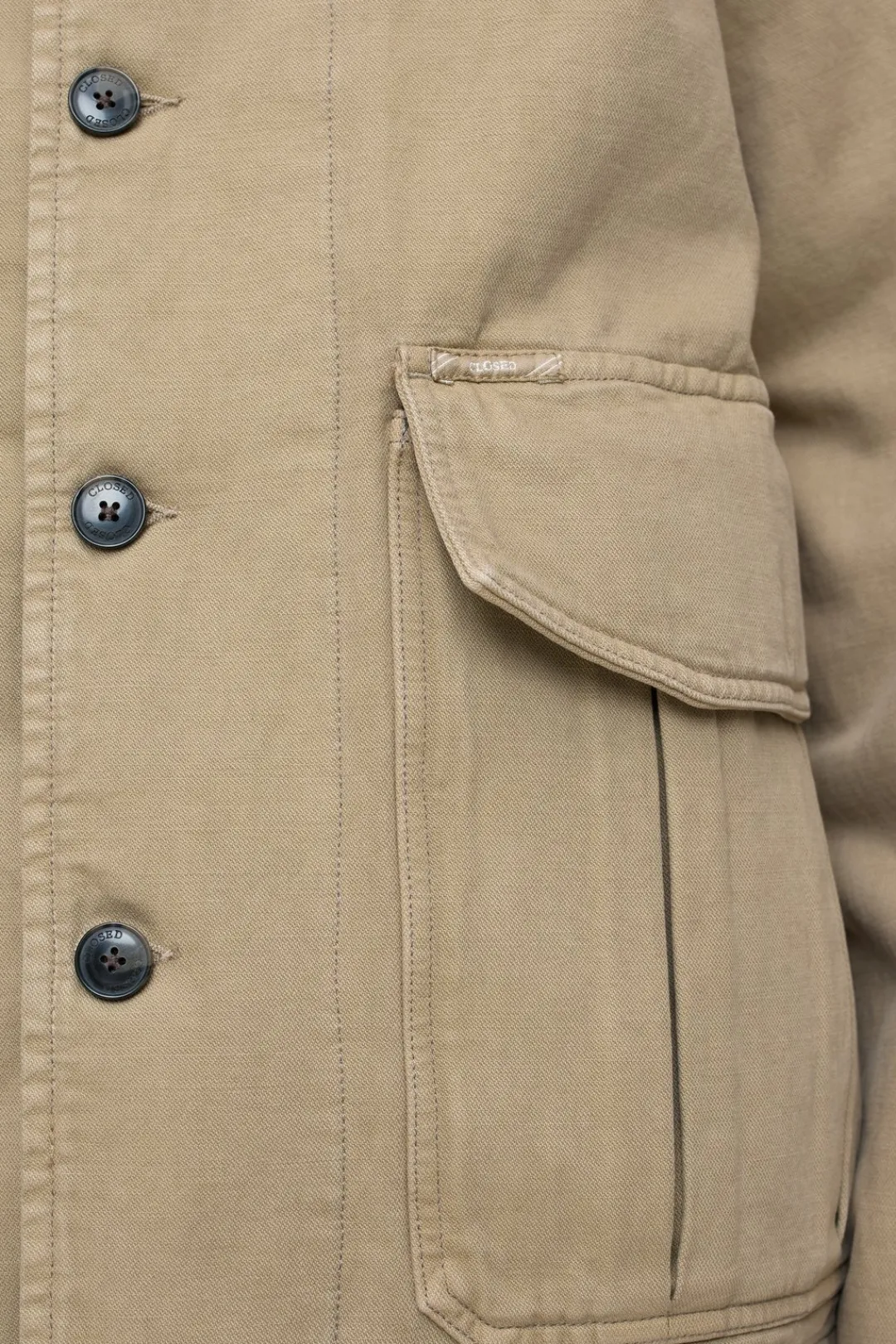 Closed Cargo jacket in ecru denim Cashew cream