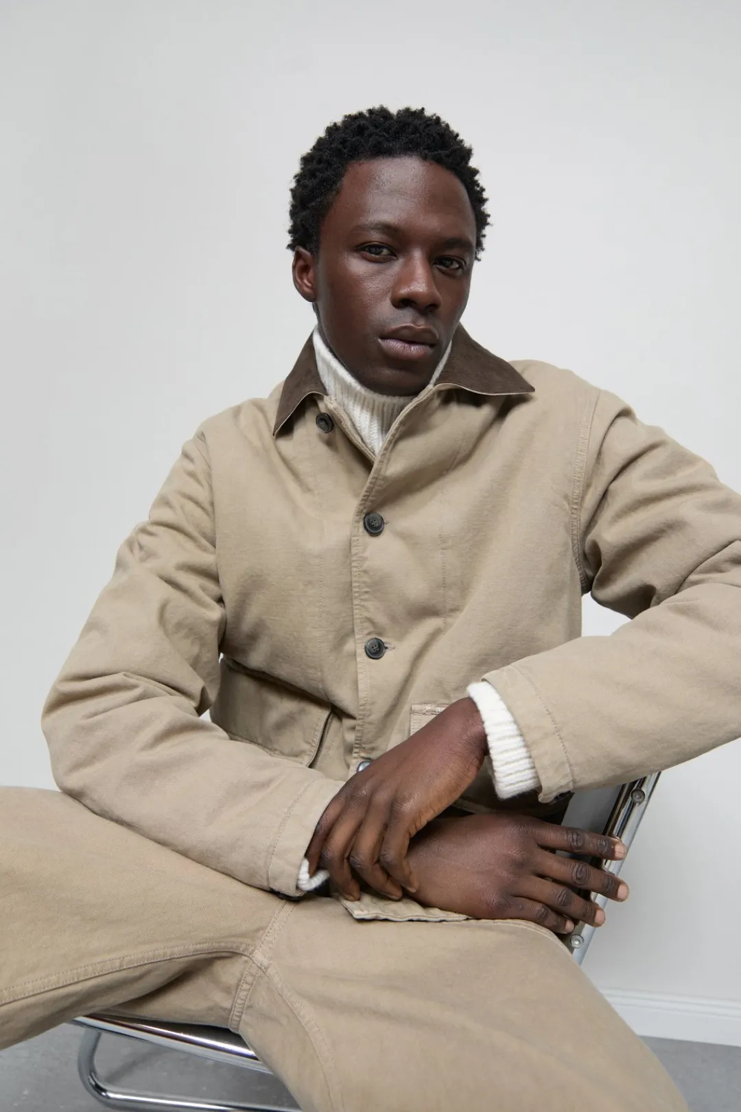Closed Cargo jacket in ecru denim Cashew cream