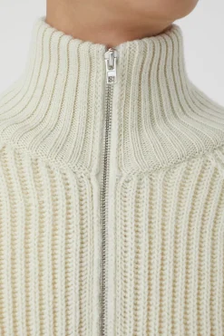 Closed Collar Cardigan Ivory Sale