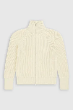 Closed Collar Cardigan Ivory Sale
