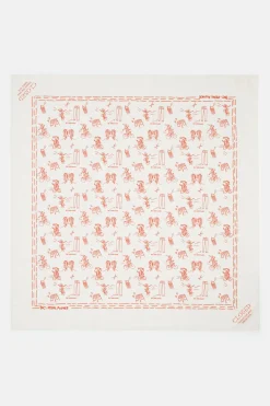 Closed Cotton bandana scarf Aperol red Discount