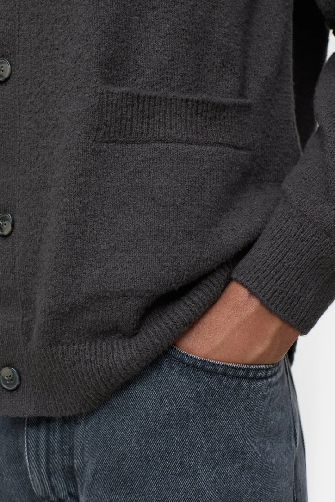 Closed Cotton blend cardigan Tapenade grey Outlet