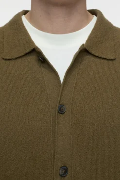 Closed Cotton blend cardigan Golden moss Sale