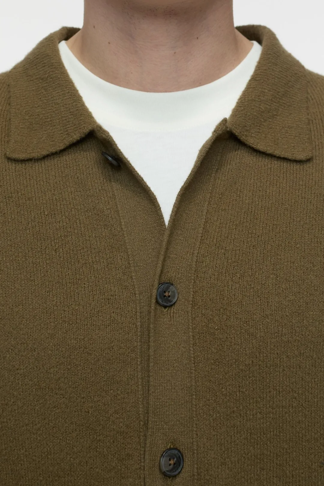 Closed Cotton blend cardigan Golden moss Sale