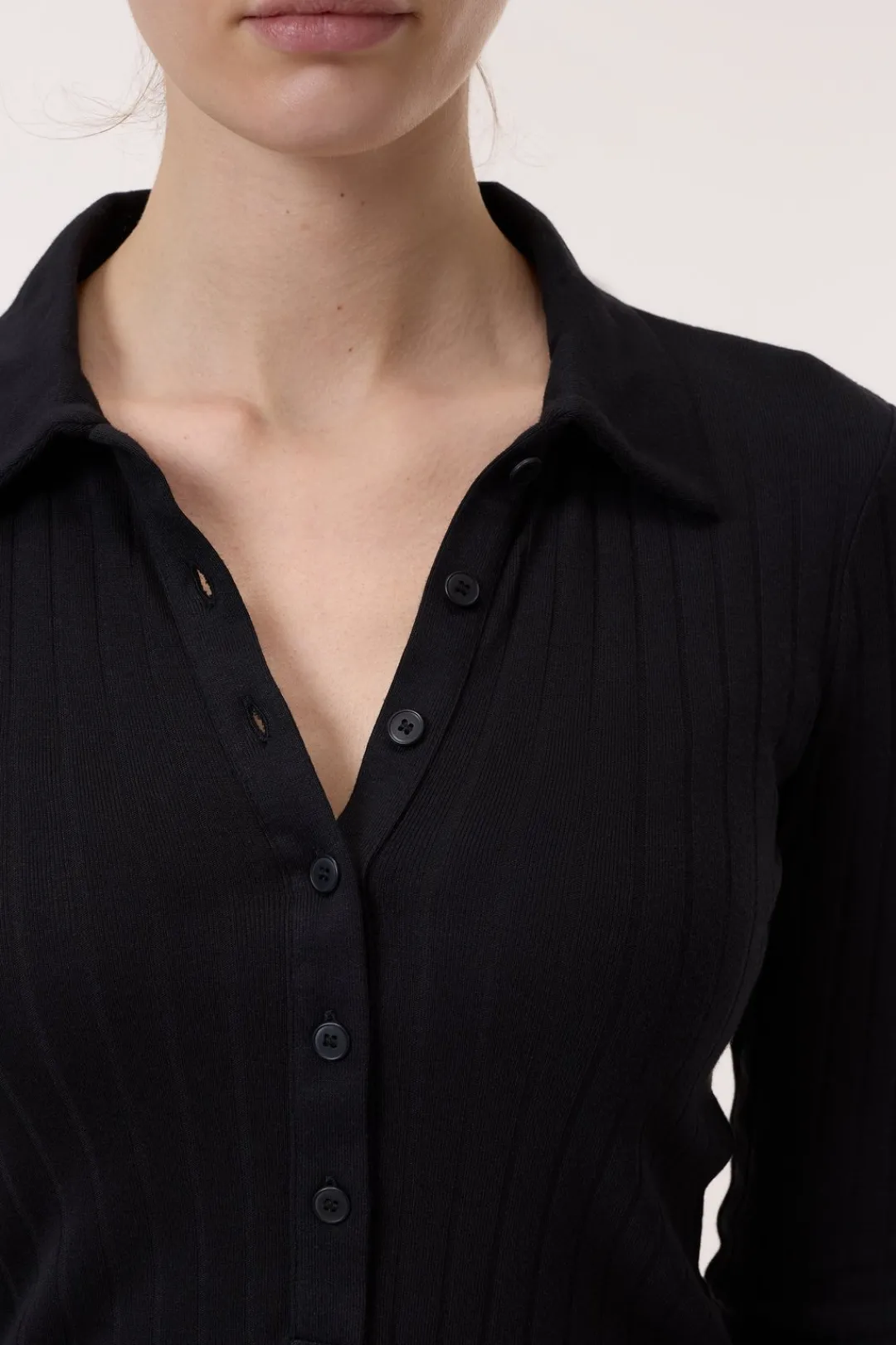 Closed Cotton blend polo shirt Black