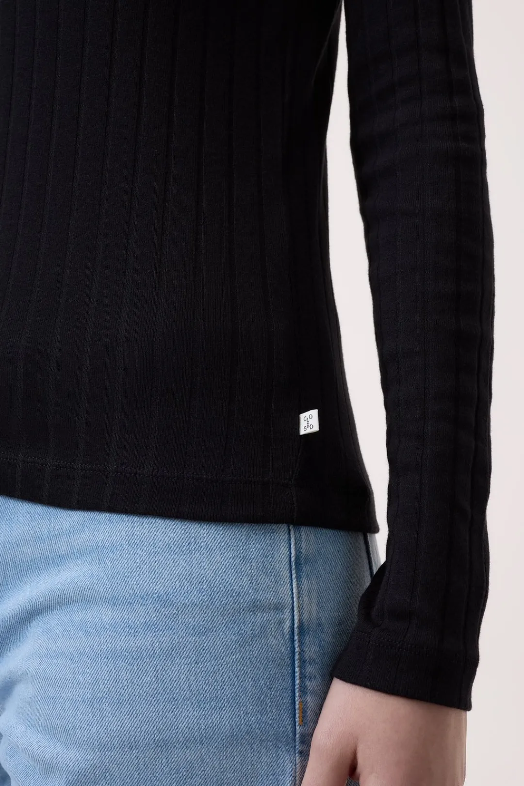 Closed Cotton blend polo shirt Black