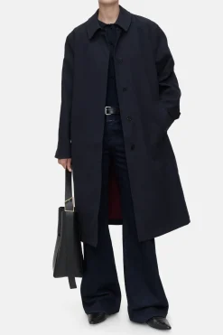 Closed Cotton coat Space blue Sale