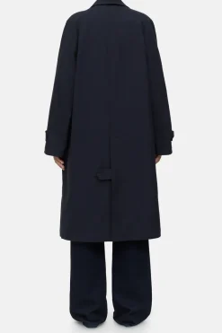 Closed Cotton coat Space blue Sale